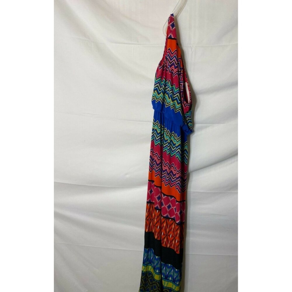 Women’s  Maxi Colorful Dress Coastal Cruise Party Vacation 6 whimsical Boho S/M